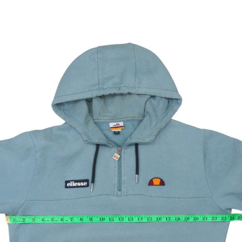 Ellesse Men's Blue XL 1/2 Zip Hoodie Sweatshirt Retro Sportswear - Image 2