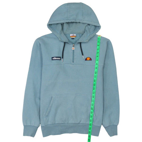 Ellesse Men's Blue XL 1/2 Zip Hoodie Sweatshirt Retro Sportswear - Image 3