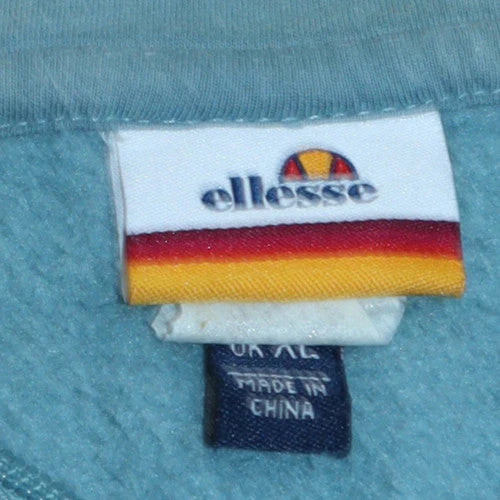 Ellesse Men's Blue XL 1/2 Zip Hoodie Sweatshirt Retro Sportswear - Image 5