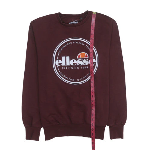Ellesse Men's Brown Logo Pullover Sweatshirt Size M Crew Neck - Image 2