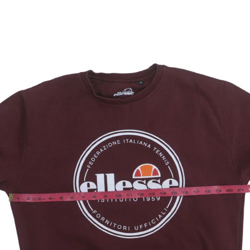 Ellesse Men's Brown Logo Pullover Sweatshirt Size M Crew Neck - Image 3