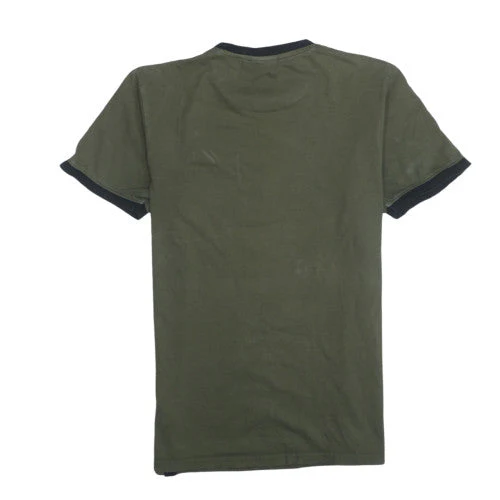 Ellesse Men's Green Short Sleeve Crew Neck Cotton T-Shirt M - Image 4