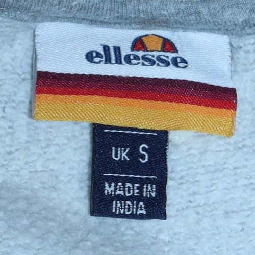 Ellesse Mens Grey Crew Neck Sweatshirt S Classic Logo Pullover - Image 5