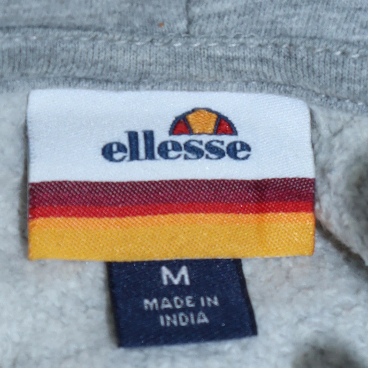 Ellesse Men's Grey Pullover Hoodie M Regular Fit Graphic Logo - Image 5