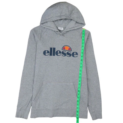 Ellesse Men's Grey Pullover Hoodie Medium Regular Fit Graphic Logo Sweatshirt - Image 2