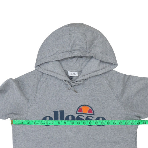 Ellesse Men's Grey Pullover Hoodie Medium Regular Fit Graphic Logo Sweatshirt - Image 3