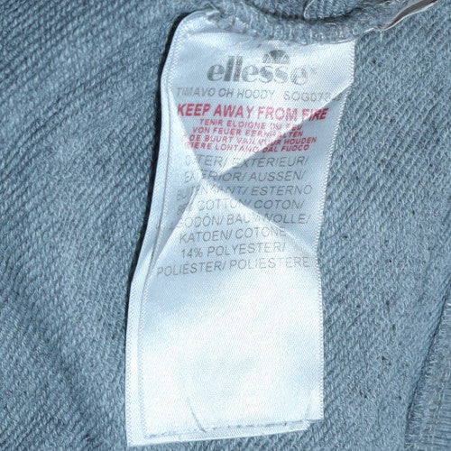 Ellesse Men's Grey Pullover Hoodie Medium Regular Fit Graphic Logo Sweatshirt - Image 5