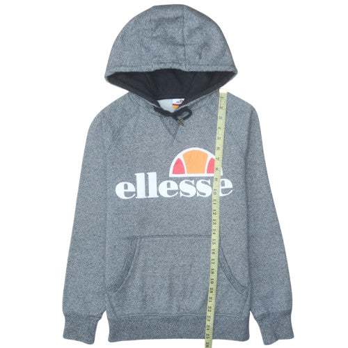 Ellesse Men's Grey Pullover Hoodie Size S Graphic Logo Fleece - Image 3