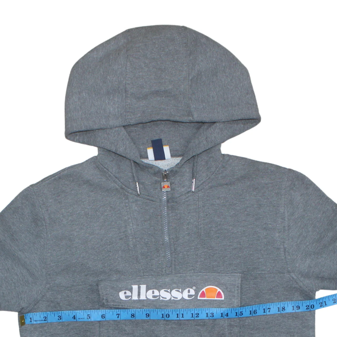 Ellesse Men's Grey Regular Fit Half Zip Hoodie Size M - Image 3