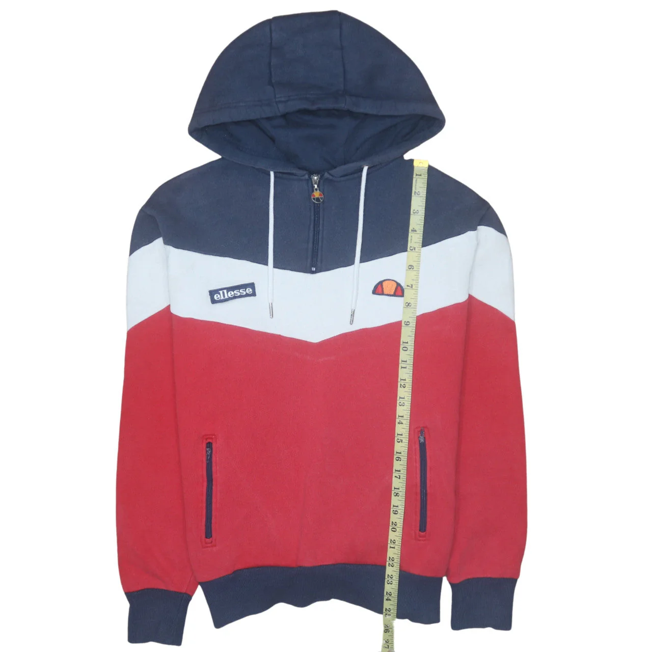Ellesse Men's Multicoloured 1/2 Zip Hoodie Size M Retro Sports Style - Image 2