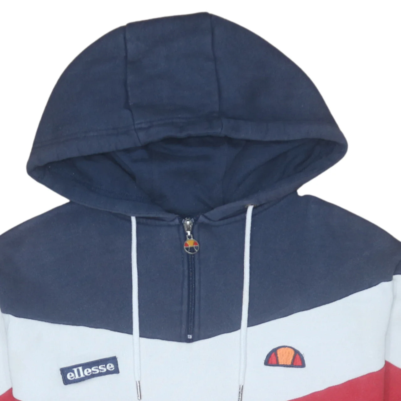 Ellesse Men's Multicoloured 1/2 Zip Hoodie Size M Retro Sports Style - Image 8