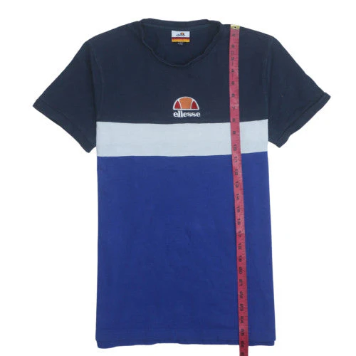 Ellesse Men's Navy Blue Colourblock Crew Neck T-Shirt XS - Image 2