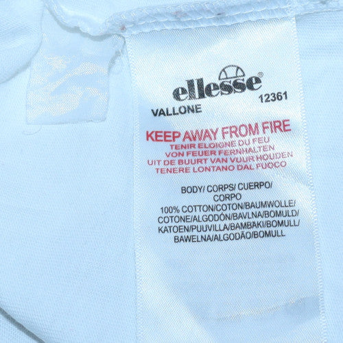 Ellesse Men's White Colourblock Sports T-Shirt Size M - Image 6