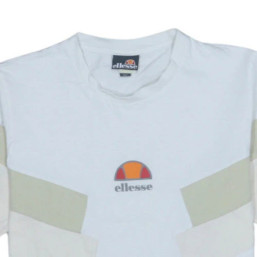 Ellesse Men's White Colourblock Sports T-Shirt Size M - Image 7