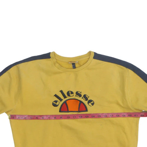 Ellesse Mens Yellow Crew Neck Pullover Sweatshirt Size S - Image 2