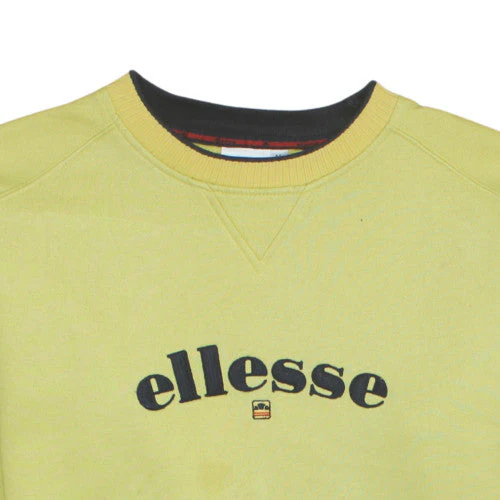 Ellesse Men's Yellow Logo Pullover Sweatshirt M Regular Fit - Image 7