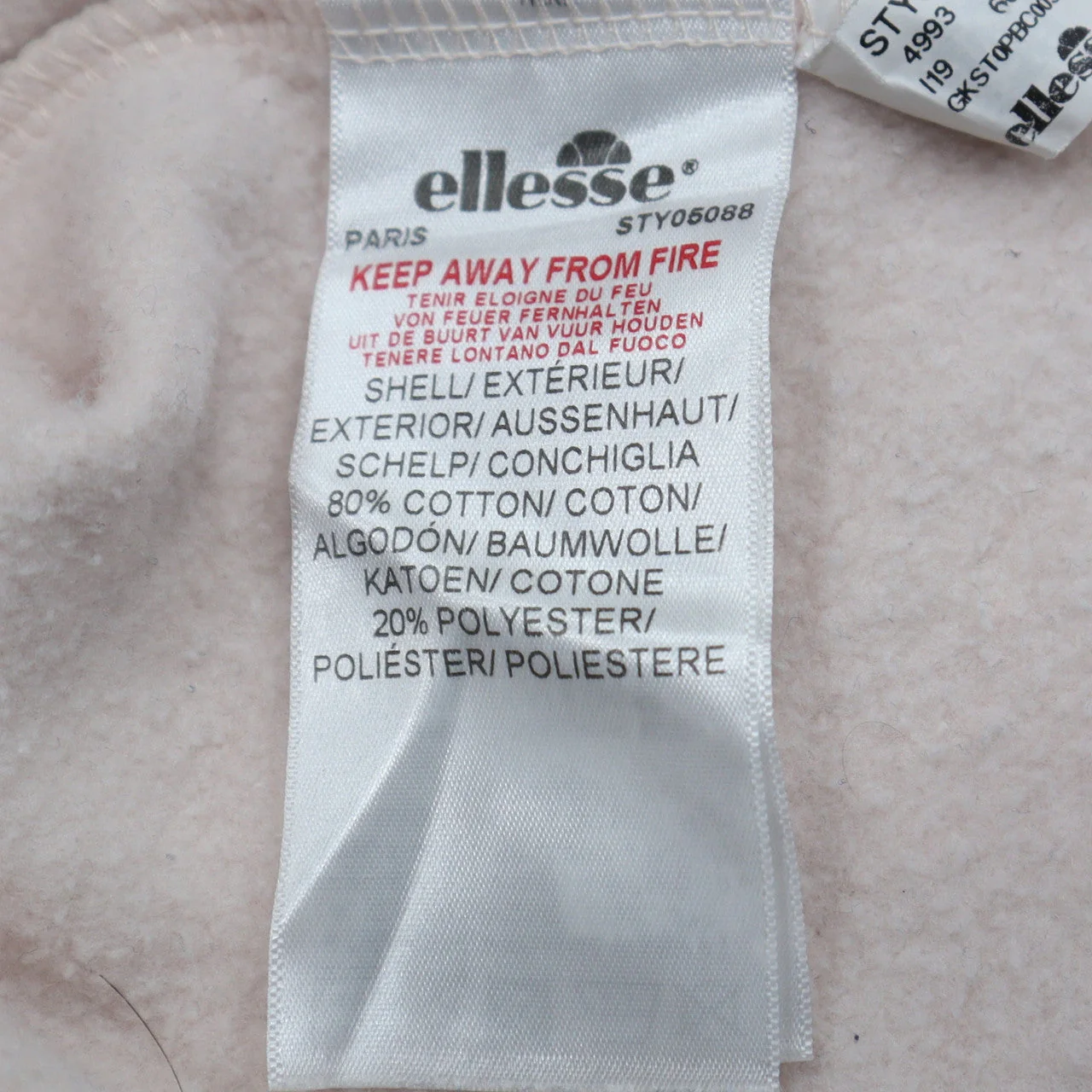 Ellesse Women Beige Crew Neck Pullover Sweatshirt UK 10 - Image 6