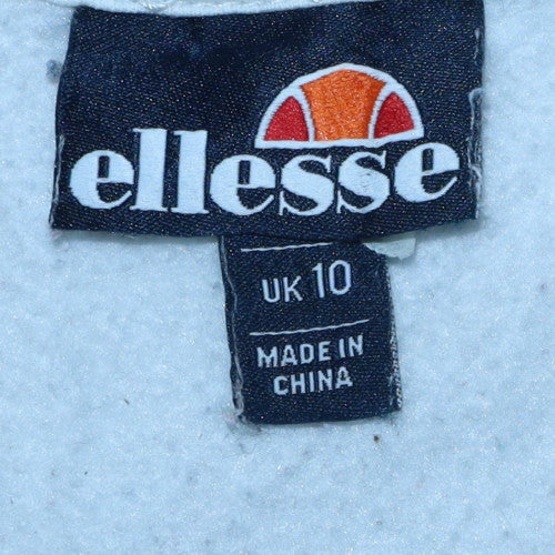 Ellesse Women Blue Colourblock Crew Neck Pullover Sweatshirt UK 10 - Image 5