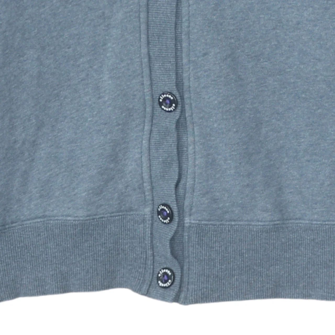 Ellesse Women Grey Button Hoodie Size 16 Cotton Blend Sportswear - Image 7