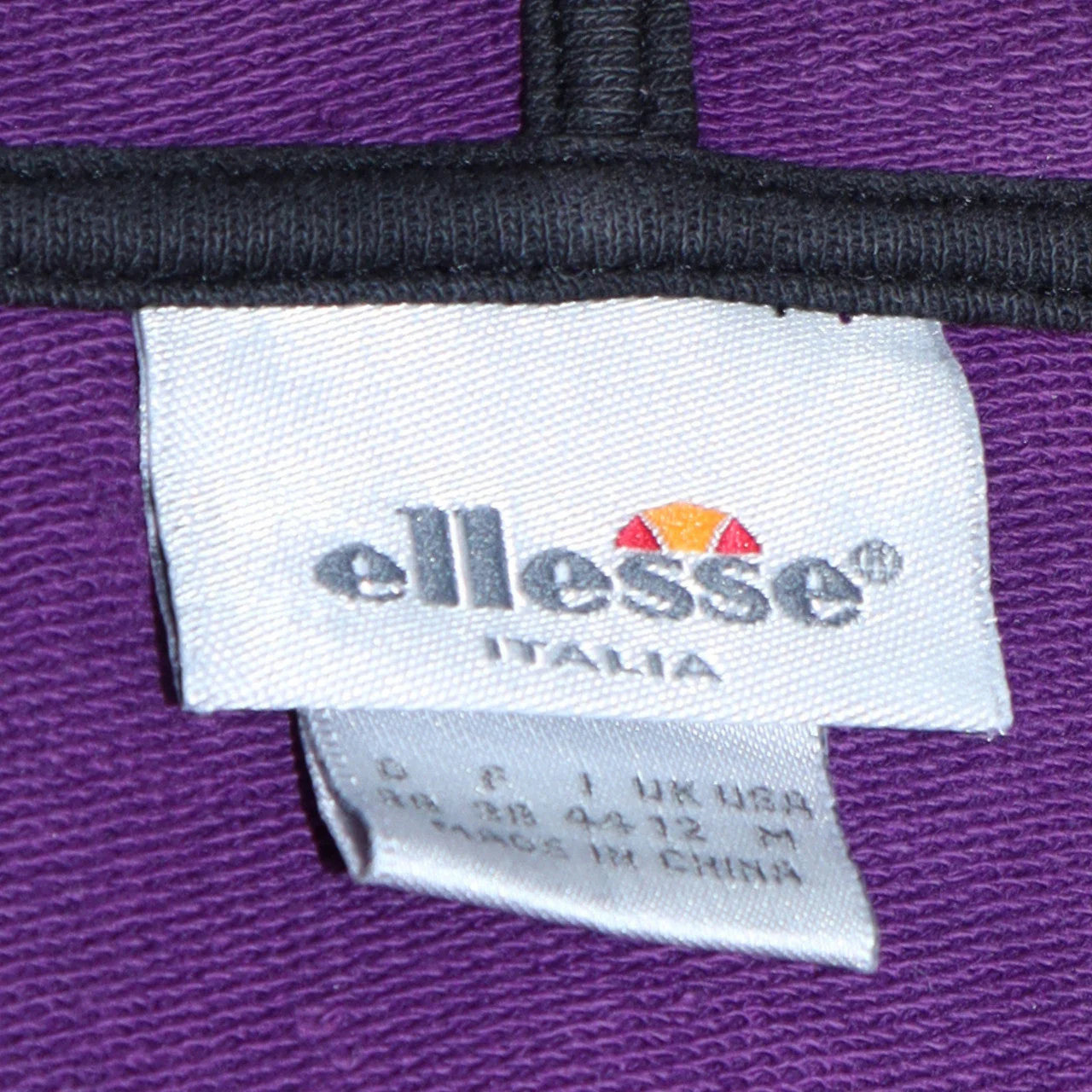 Ellesse Women Purple Zip Hoodie Jacket Size M Cotton Blend - Image 5