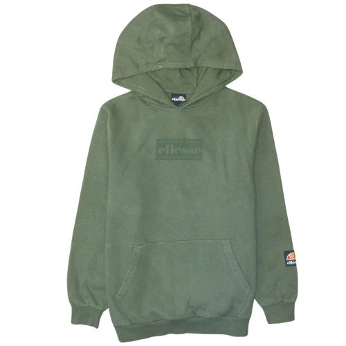 Ellesse Women’s Green Pullover Hoodie UK 10 Cotton Blend Casual