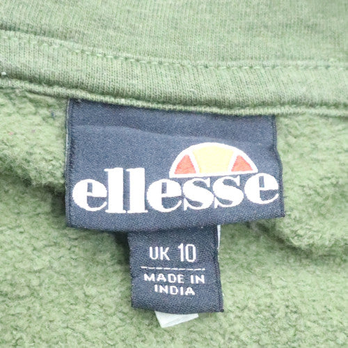 Ellesse Women’s Green Pullover Hoodie UK 10 Cotton Blend Casual - Image 5