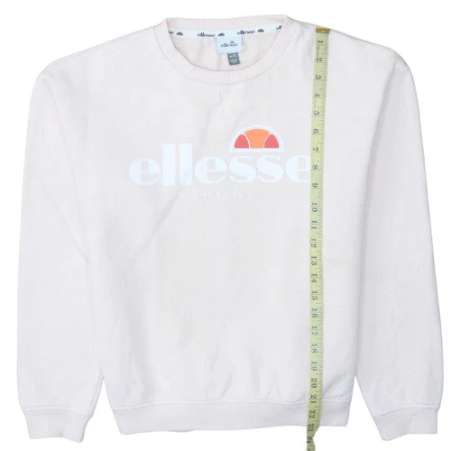 Ellesse Womens Beige Crew Neck Pullover Sweatshirt UK 12 - Image 3