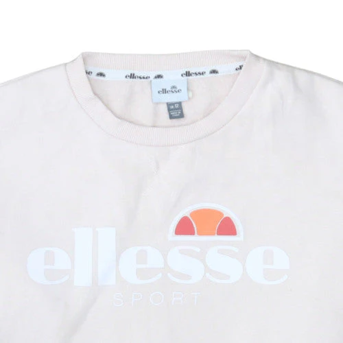 Ellesse Womens Beige Crew Neck Pullover Sweatshirt UK 12 - Image 7