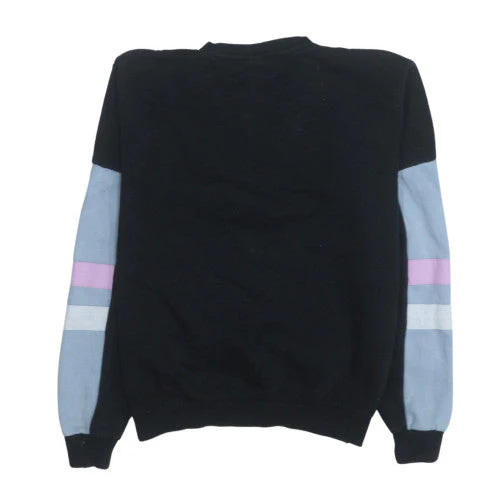 Ellesse Womens Black Colourblock Crew Neck Pullover Sweatshirt UK 10 - Image 4