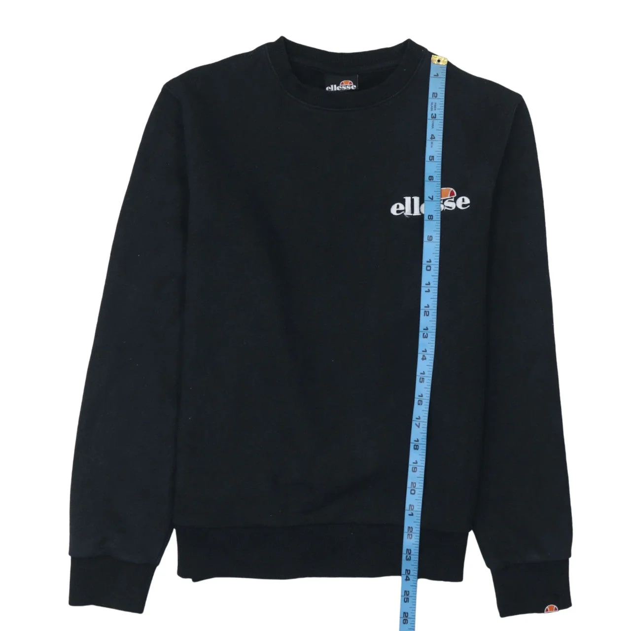Ellesse Womens Black Cotton Blend Crew Neck Sweatshirt UK 12 - Image 3