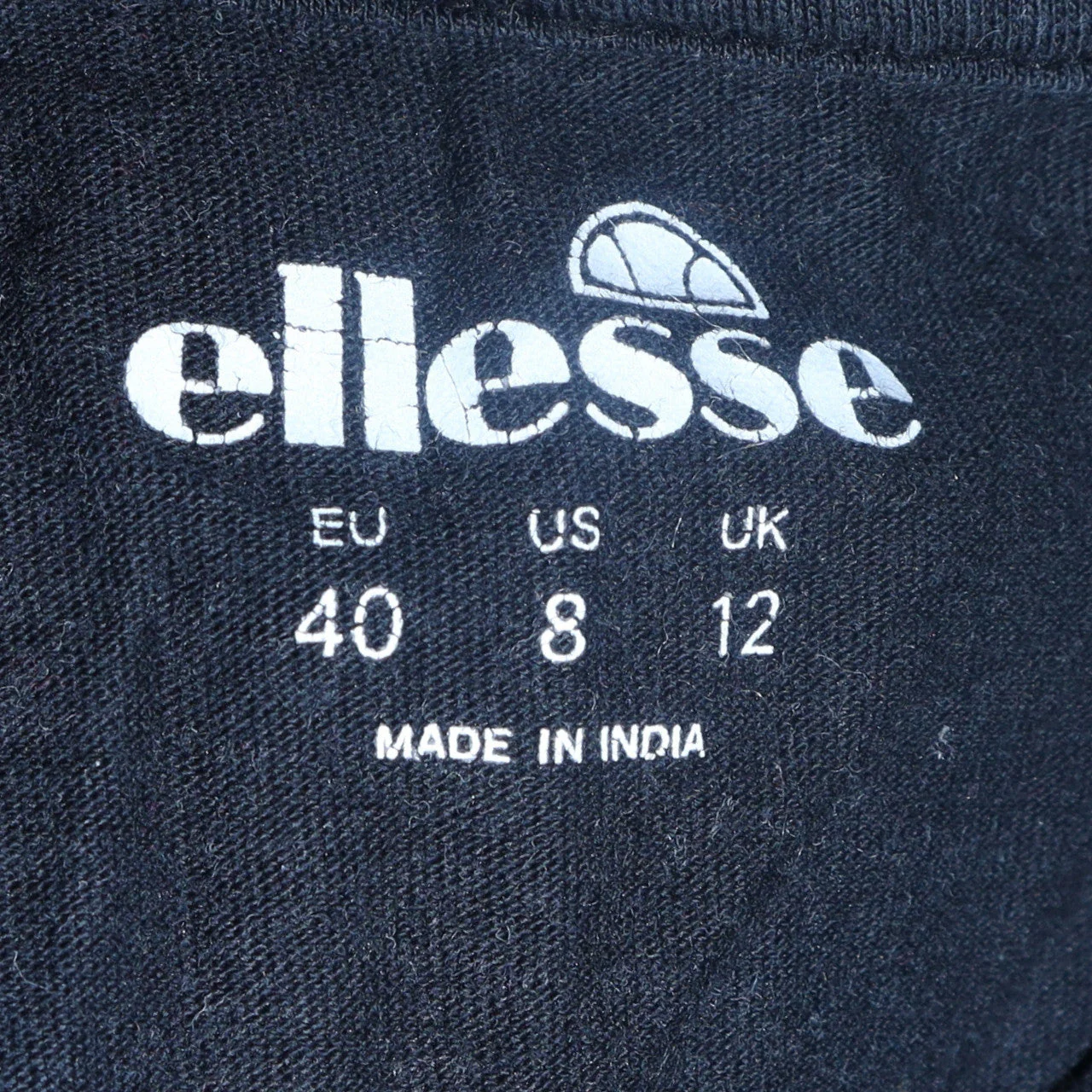 Ellesse Womens Black Cotton Short Sleeve T-Shirt Size 12 - Image 5