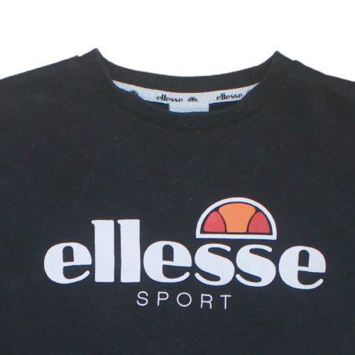 Ellesse Womens Black Crew Neck Pullover Sweatshirt UK 10 - Image 7