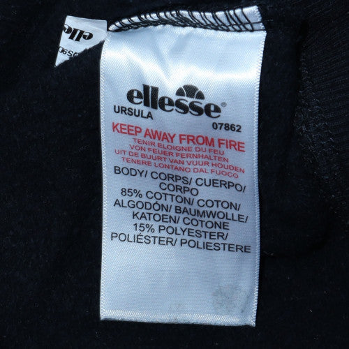 Ellesse Womens Black Crew Neck Pullover Sweatshirt UK 12 - Image 6