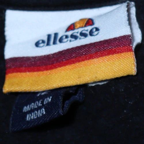 Ellesse Womens Black Cropped Hoodie Size M Logo Print Pullover - Image 5