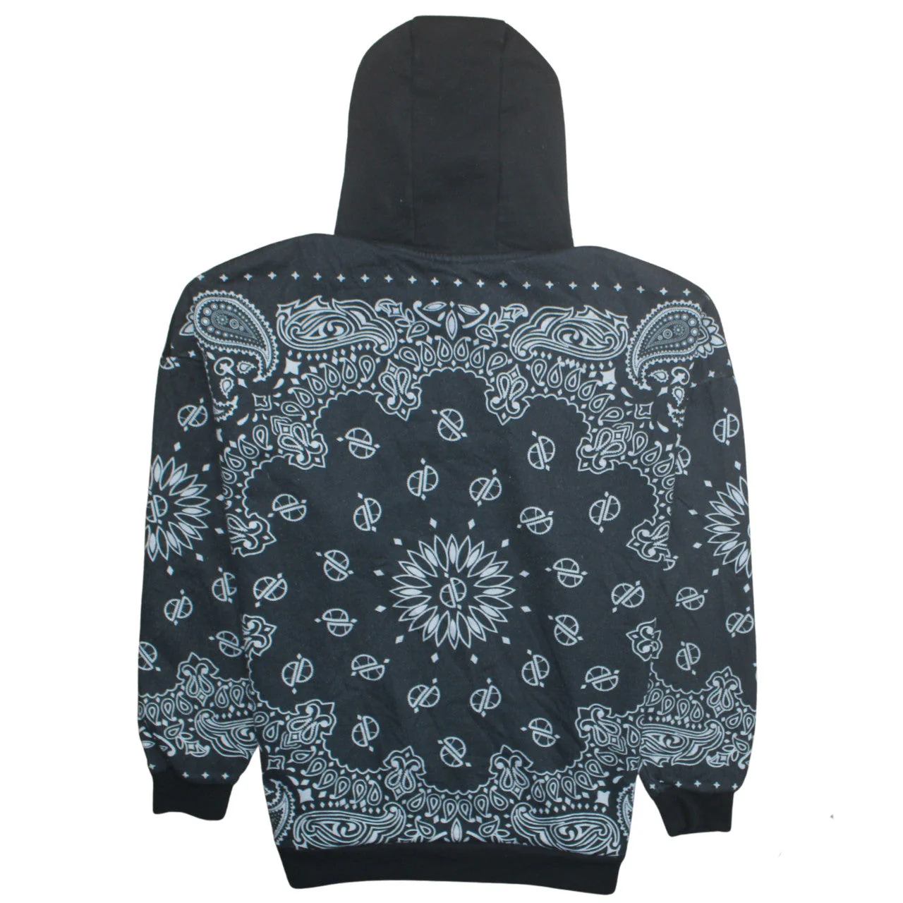 Ellesse Womens Black Paisley Pullover Hoodie Size 12 Polyester - Image 4