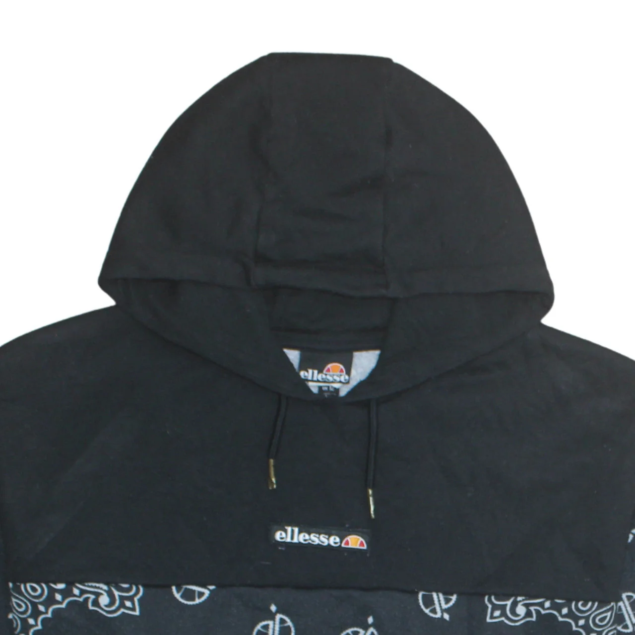 Ellesse Womens Black Paisley Pullover Hoodie Size 12 Polyester - Image 8
