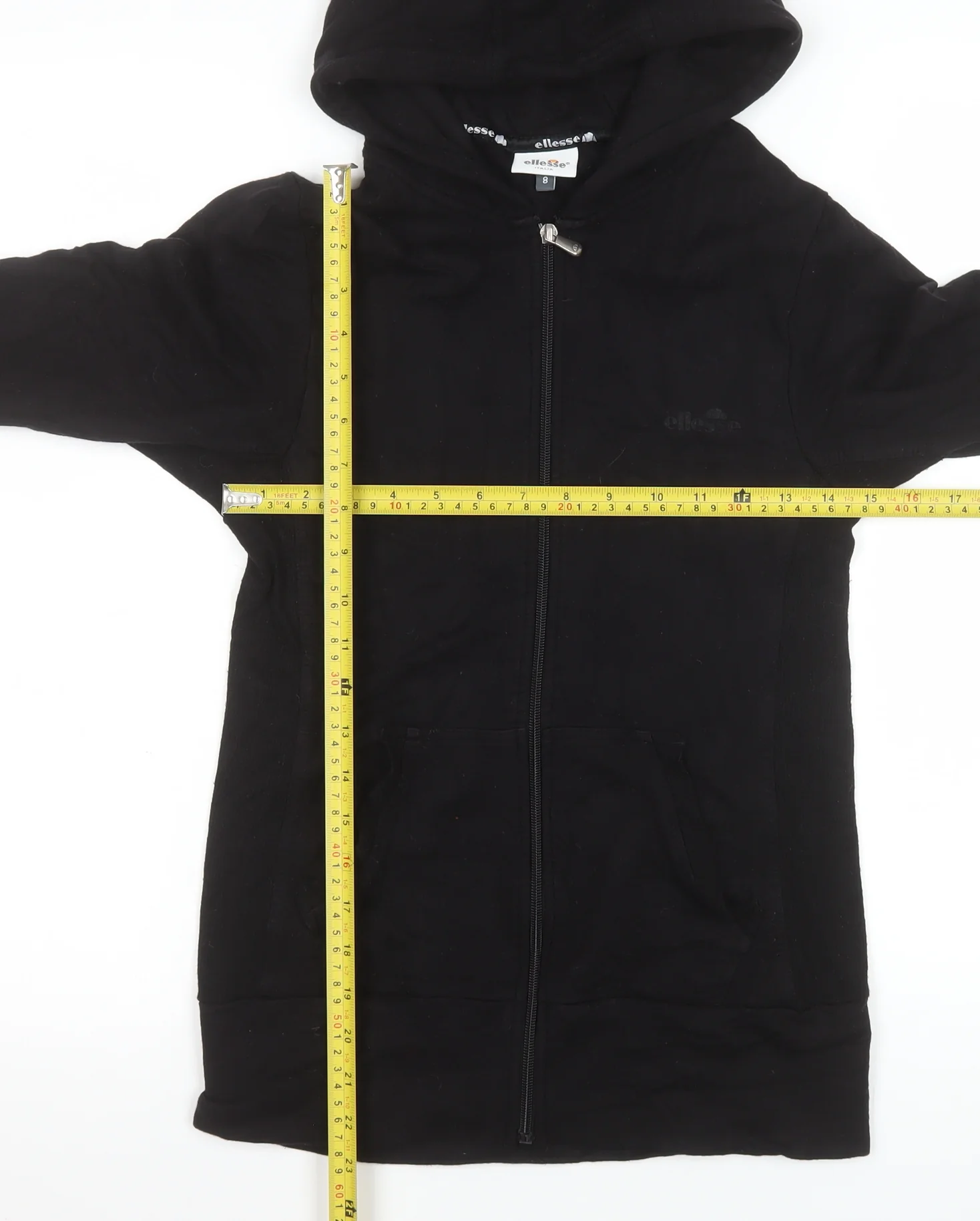 Ellesse Womens Black Size 8 Hoodie Zip Jacket Casual Sportswear - Image 2