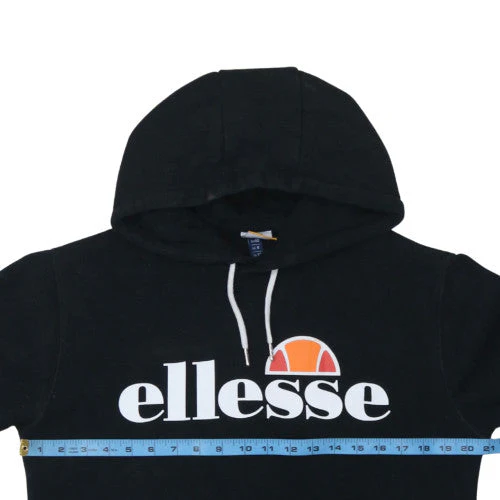 Ellesse Womens Black UK 12 Pullover Hoodie With Logo Front - Image 3