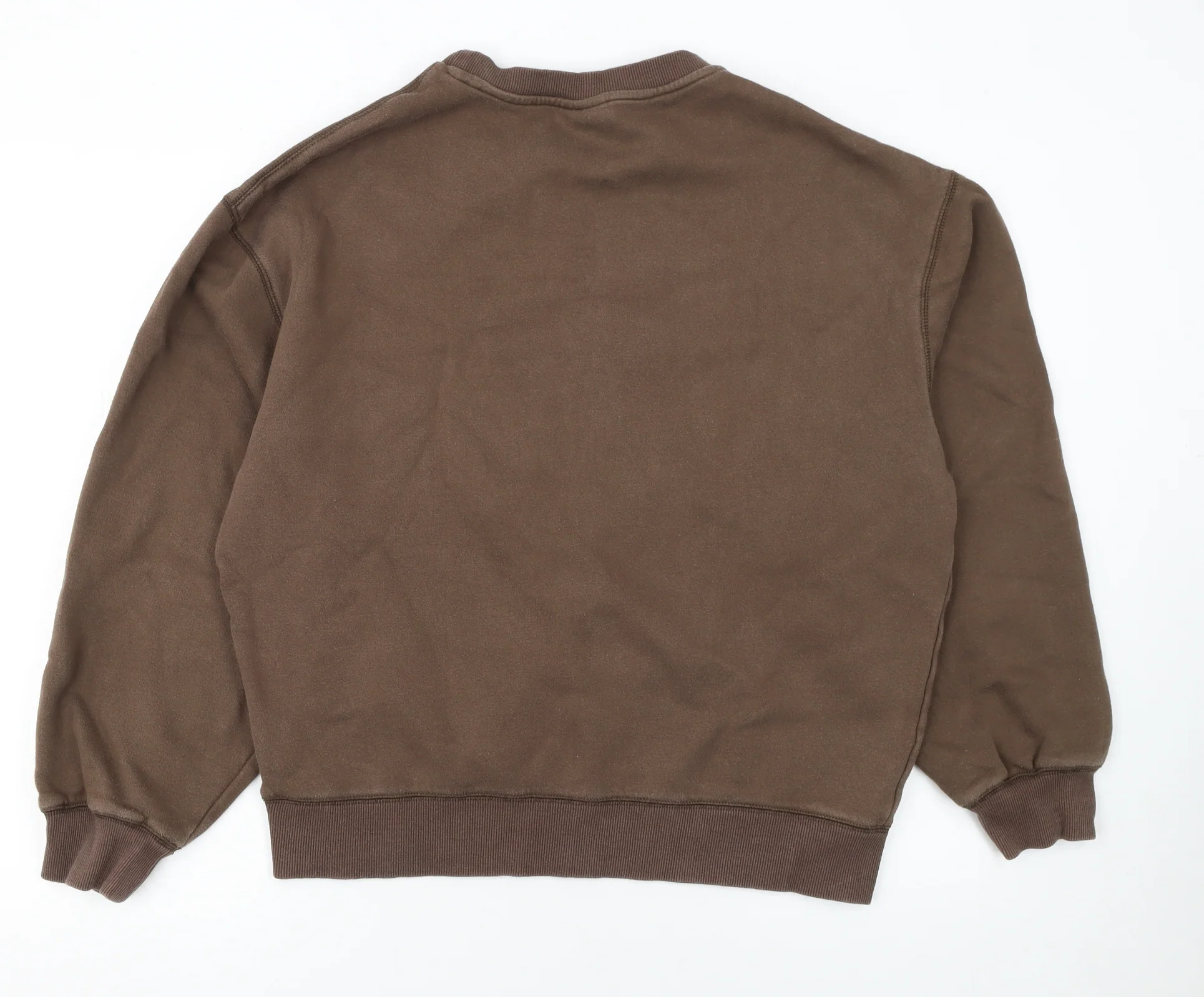 Ellesse Womens Brown Pullover Sweatshirt M Cotton Blend Logo - Image 3