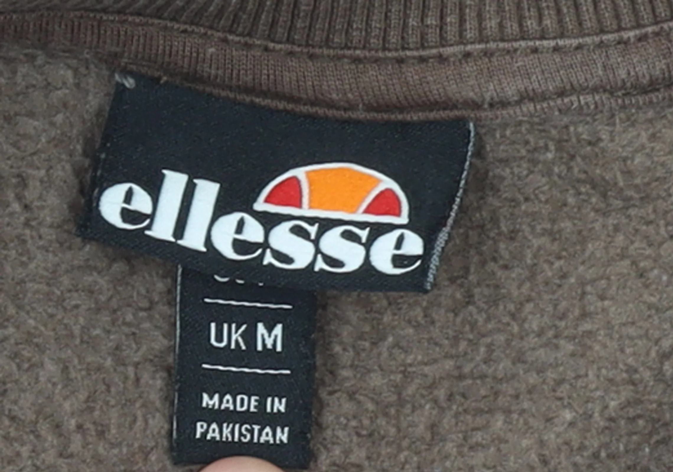 Ellesse Womens Brown Pullover Sweatshirt M Cotton Blend Logo - Image 4