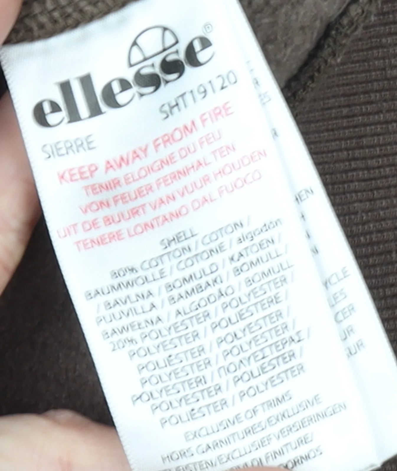 Ellesse Womens Brown Pullover Sweatshirt M Cotton Blend Logo - Image 5