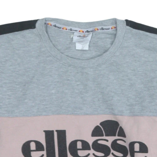 Ellesse Womens Grey Colourblock Pullover Sweatshirt S - Image 7
