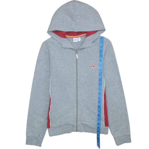 Ellesse Womens Grey Full Zip Hoodie Size 12 UK Cotton Blend - Image 3
