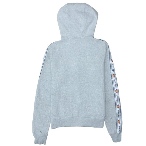 Ellesse Womens Grey Full Zip Hoodie UK 10 Cotton Blend - Image 4