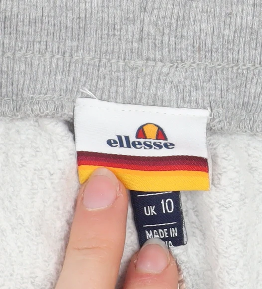 Ellesse Womens Grey Jogger Track Pants Size 10 Cotton Blend - Image 4