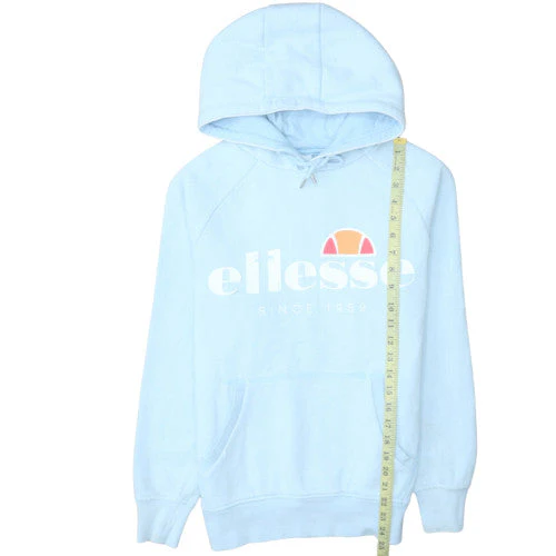 Ellesse Womens Light Blue XS Pullover Hoodie Cotton Blend Casual - Image 3