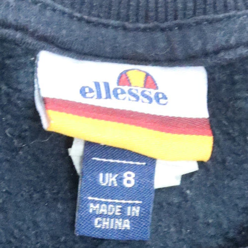 Ellesse Womens Navy Blue Crew Neck Pullover Sweatshirt UK 8 - Image 5