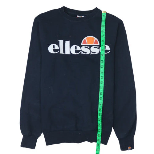 Ellesse Womens Navy Blue Crew Neck Pullover Sweatshirt UK 8 - Image 2