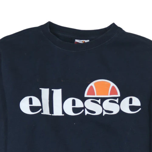 Ellesse Womens Navy Blue Crew Neck Pullover Sweatshirt UK 8 - Image 8
