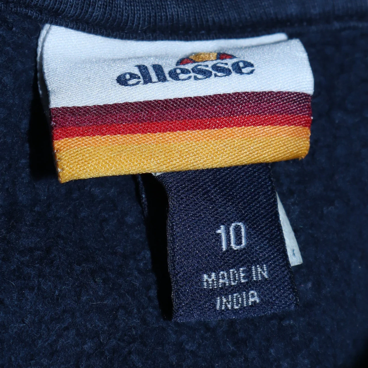 Ellesse Womens Navy Burgundy Colourblock Hoodie Size 10 Pullover - Image 5